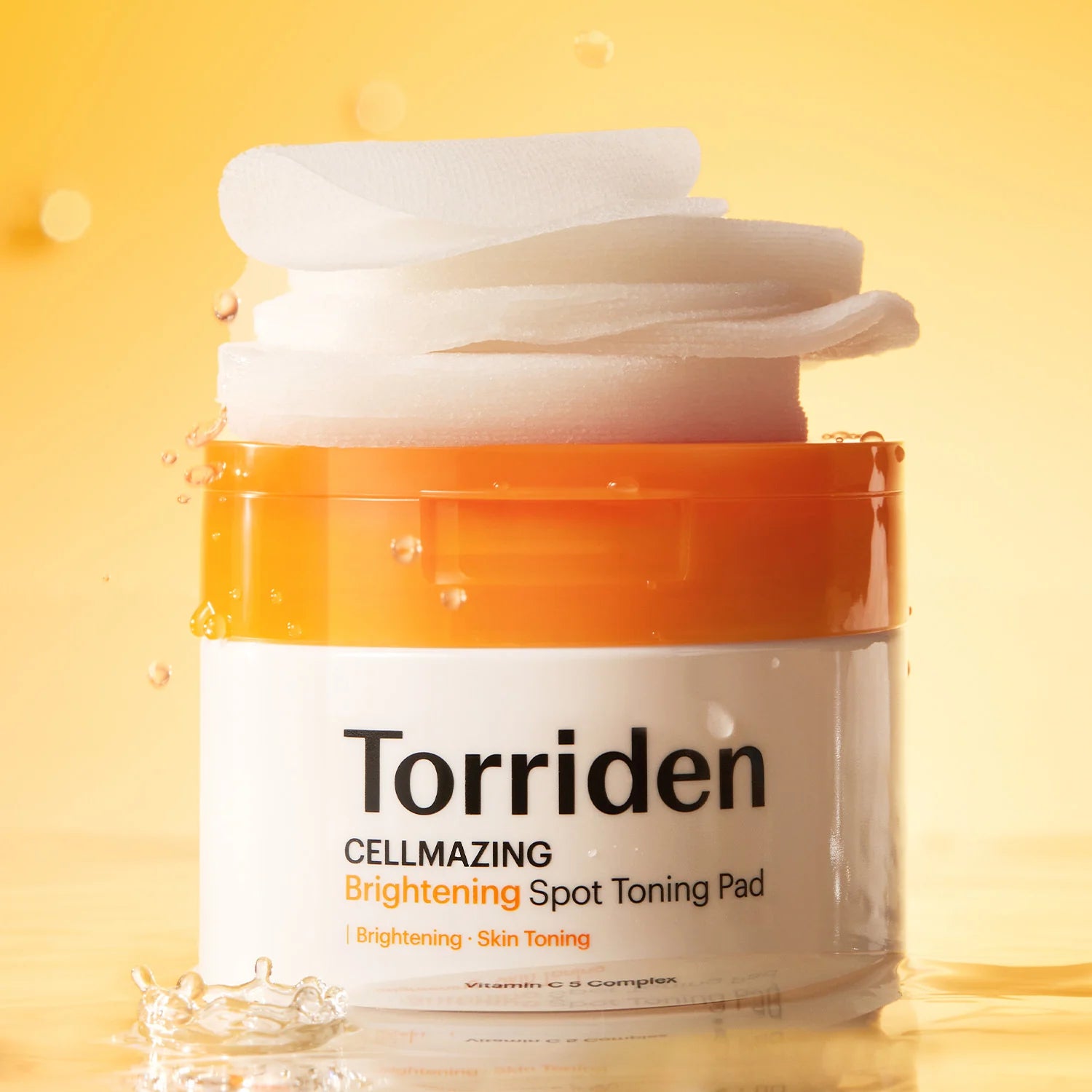 Torriden CELLMAZING Brightening Spot Toning Pad 70 pads, vegan Korean vitamin C and PHA brightening toner pads that even and refine dull skin Australia