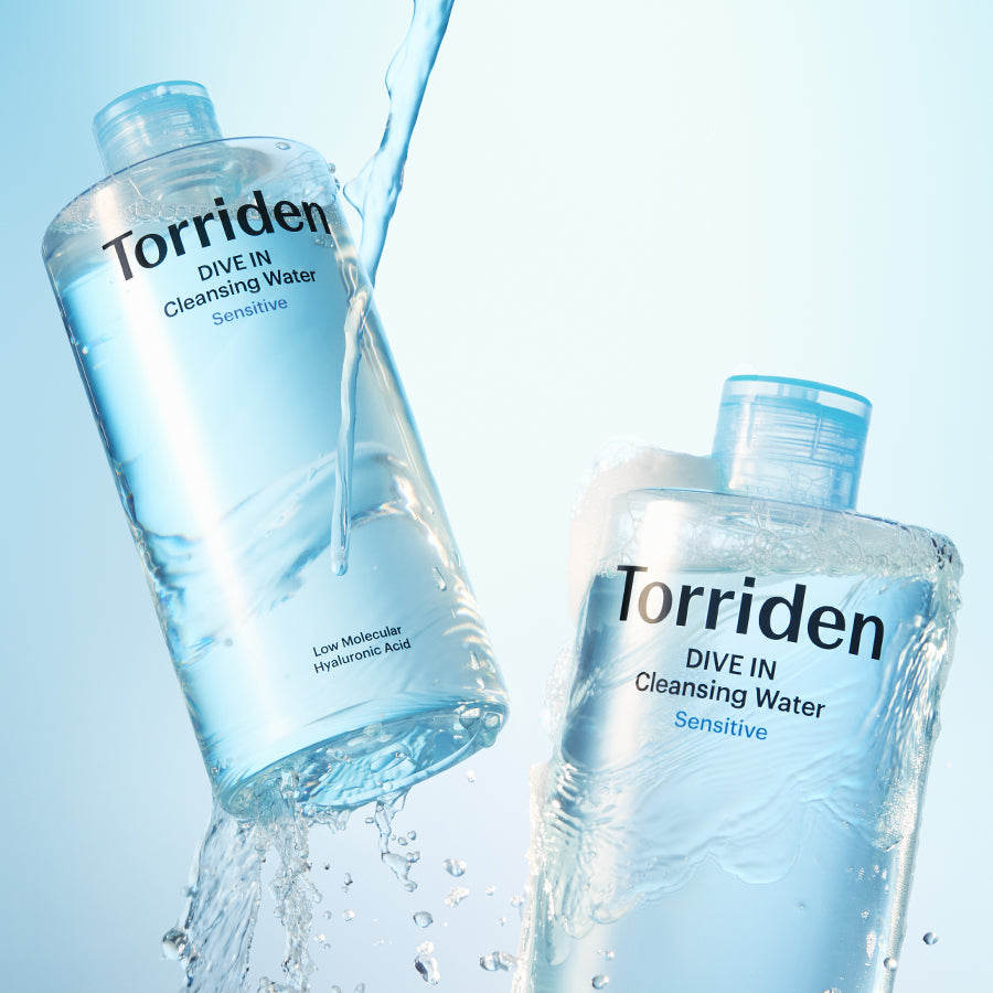 Torriden DIVE-IN Low Molecular Hyaluronic Acid Cleansing Water Sensitive 400ml, vegan Korean micellar cleansing water and makeup remover for sensitive skin Australia