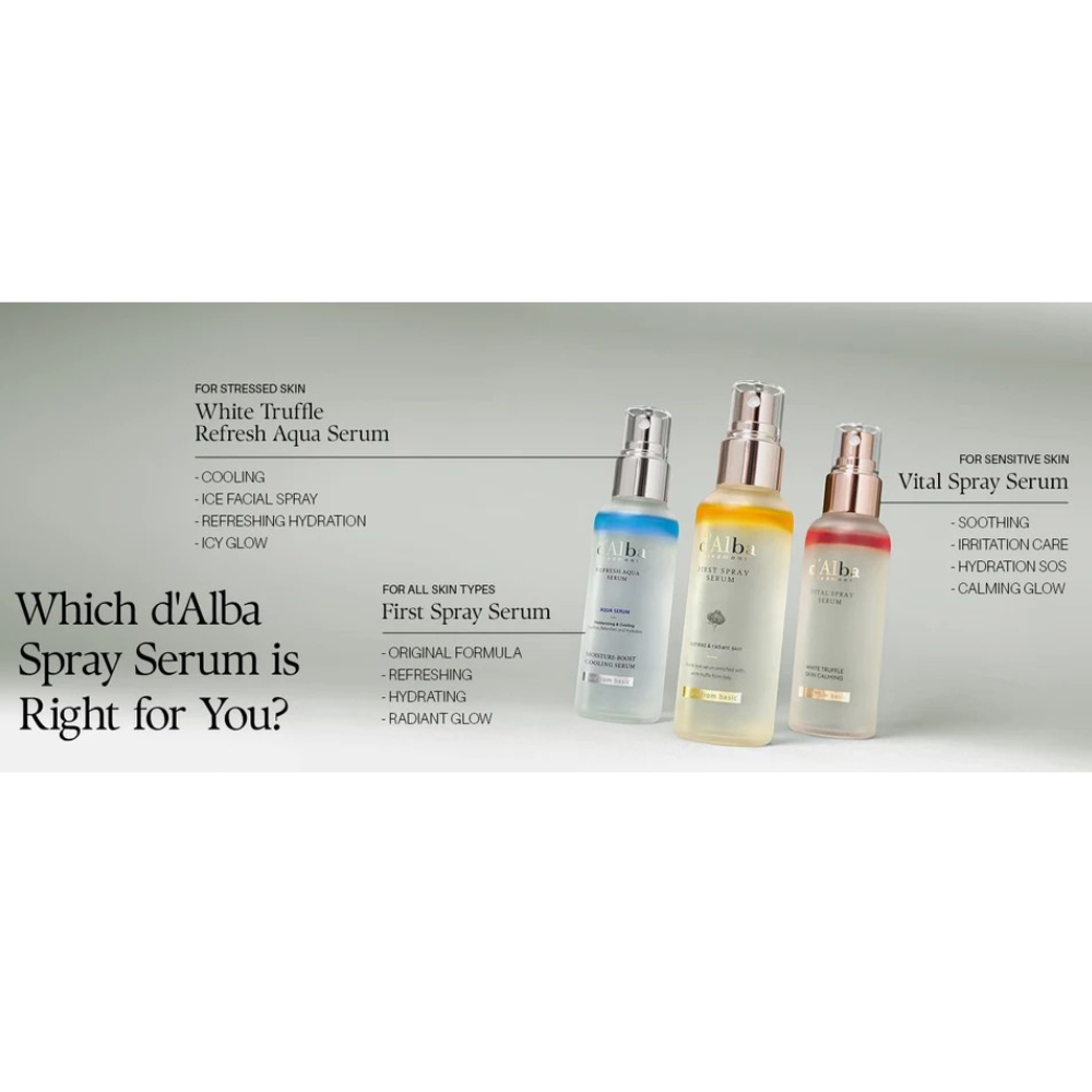 d'Alba White Truffle Spray Serum 3 Solutions Gift Set, three 52ml vegan Korean white truffle spray serums to hydrate, nourish and glow Australia