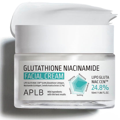 APLB Glutathione Niacinamide Facial Cream | LIPO GLUTA NIAC CEN™ 24.8% 1.86 FL.OZ 55ml | Korean Skincare