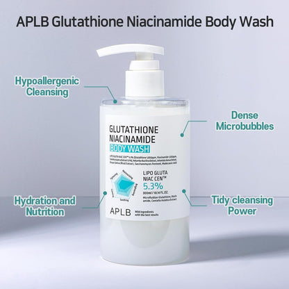 APLB Glutathione Niacinamide Body Wash | LIPO GLUTA NIAC CEN™ 5.3% 10.14 FL.OZ 300ml | Korean Skincare