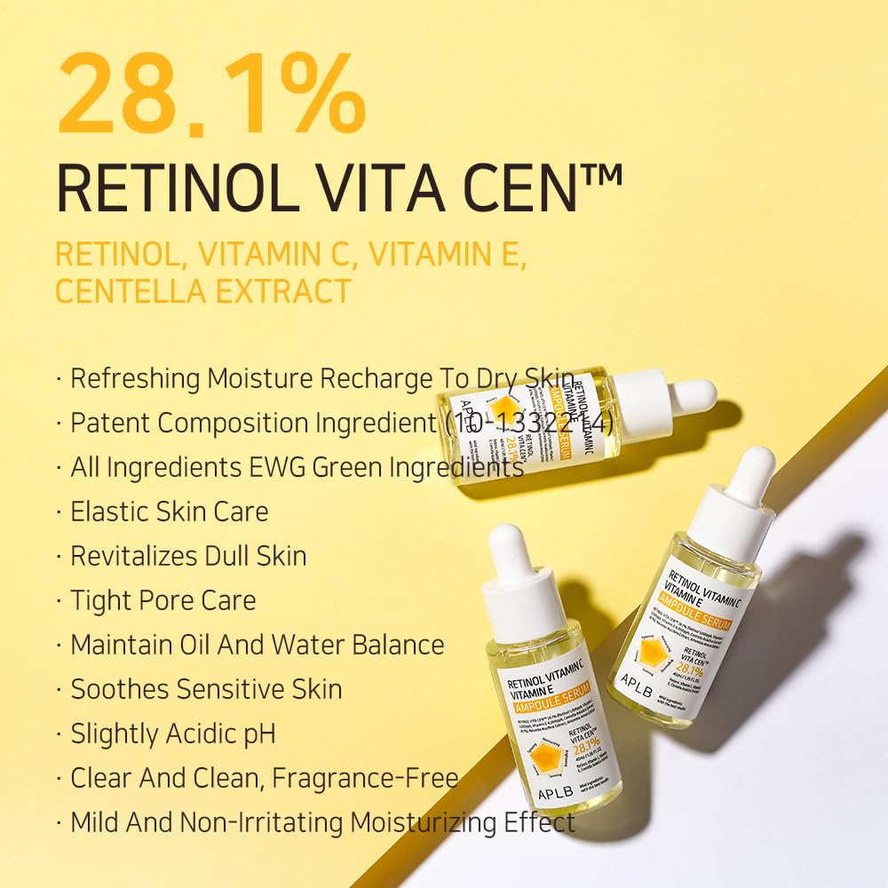 APLB Retinol Vitamin C Vitamin E Ampoule Serum | RETINOL VITA CEN™ 28.1%