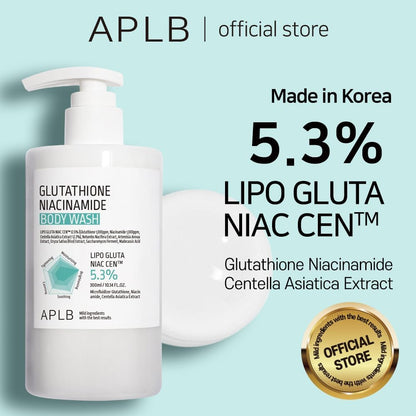 APLB Glutathione Niacinamide Body Wash | LIPO GLUTA NIAC CEN™ 5.3% 10.14 FL.OZ 300ml | Korean Skincare