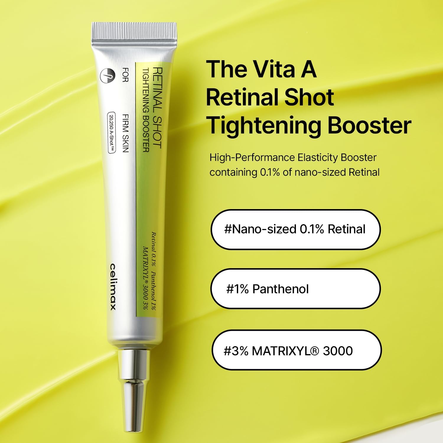 Celimax Vita-A Retinal Shot Tightening Booster 15ml — Korean 0.1% liposomal retinal firming serum