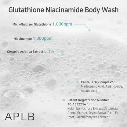 APLB Glutathione Niacinamide Body Wash | LIPO GLUTA NIAC CEN™ 5.3% 10.14 FL.OZ 300ml | Korean Skincare