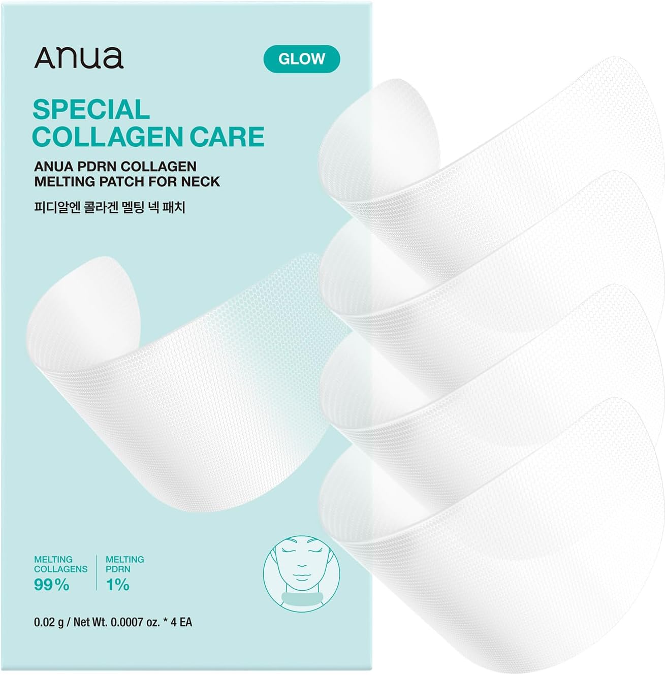 PDRN Collagen Melting Patch For Neck 1 Box (4 Patches)