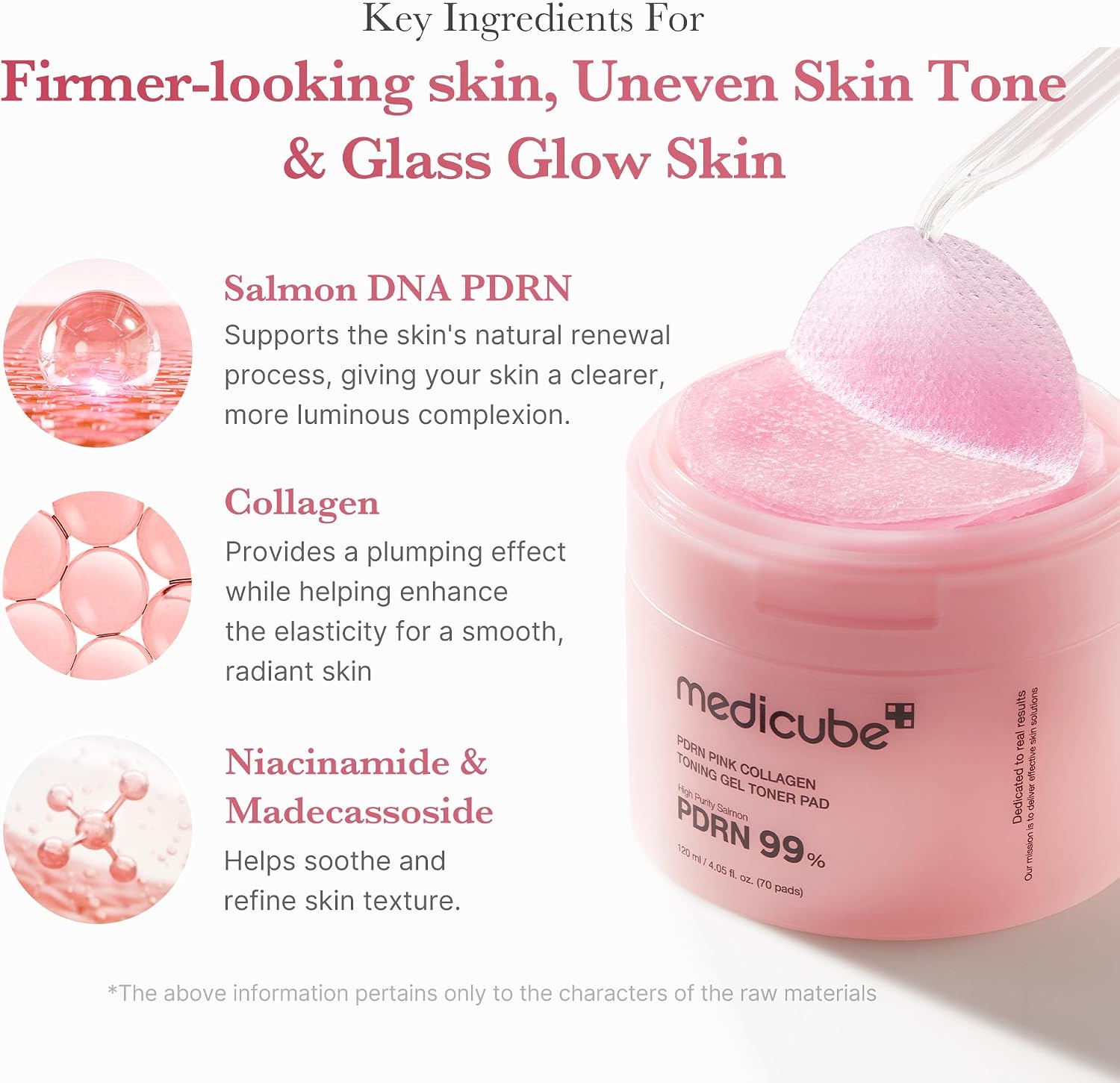 Medicube PDRN Pink Collagen Toning Gel Toner Pad 70 pads — Korean salmon DNA PDRN centella soothing toner pads Australia