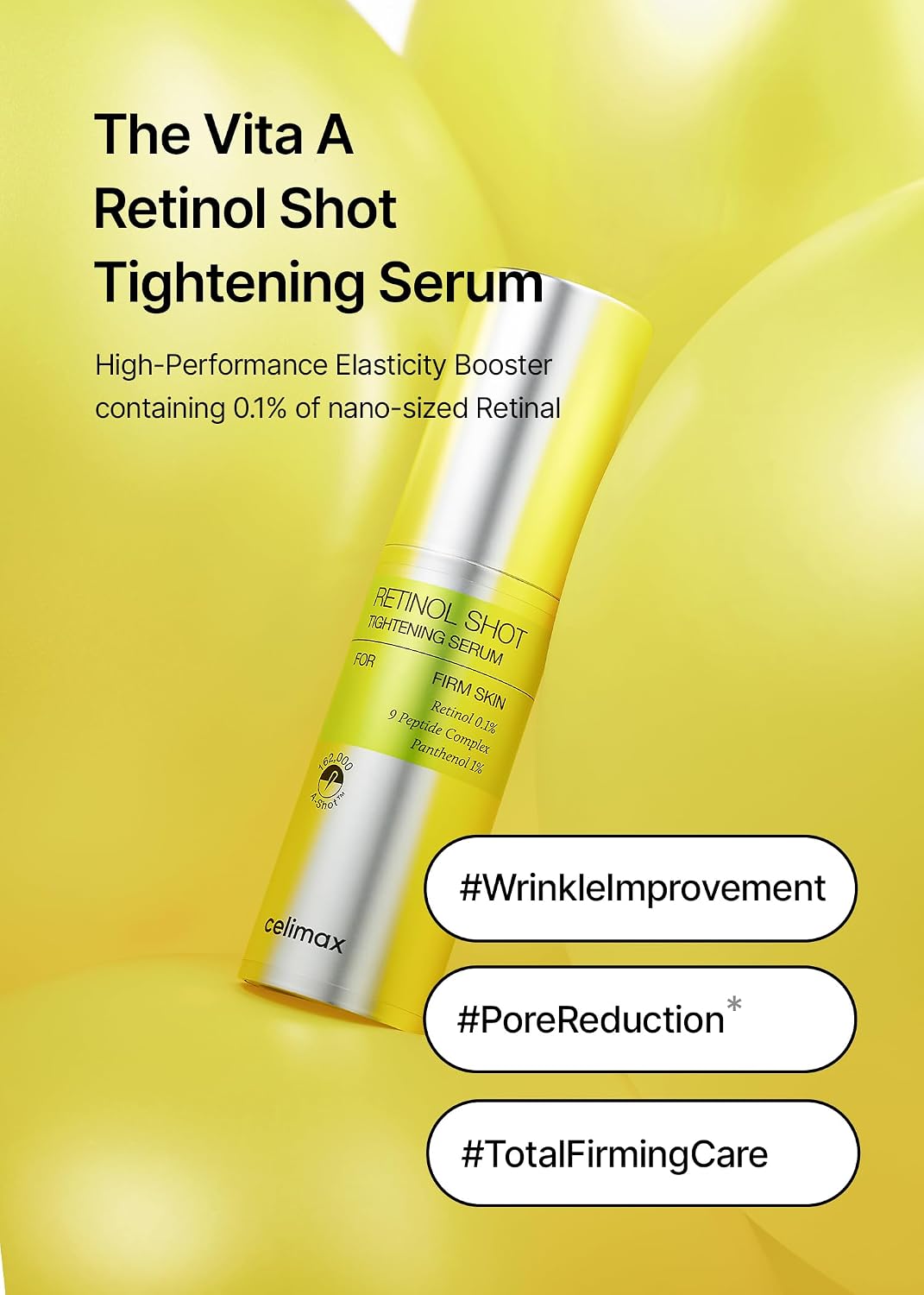 Celimax Vita-A Retinol Shot Tightening Serum 30ml — Korean 0.1% retinol firming serum