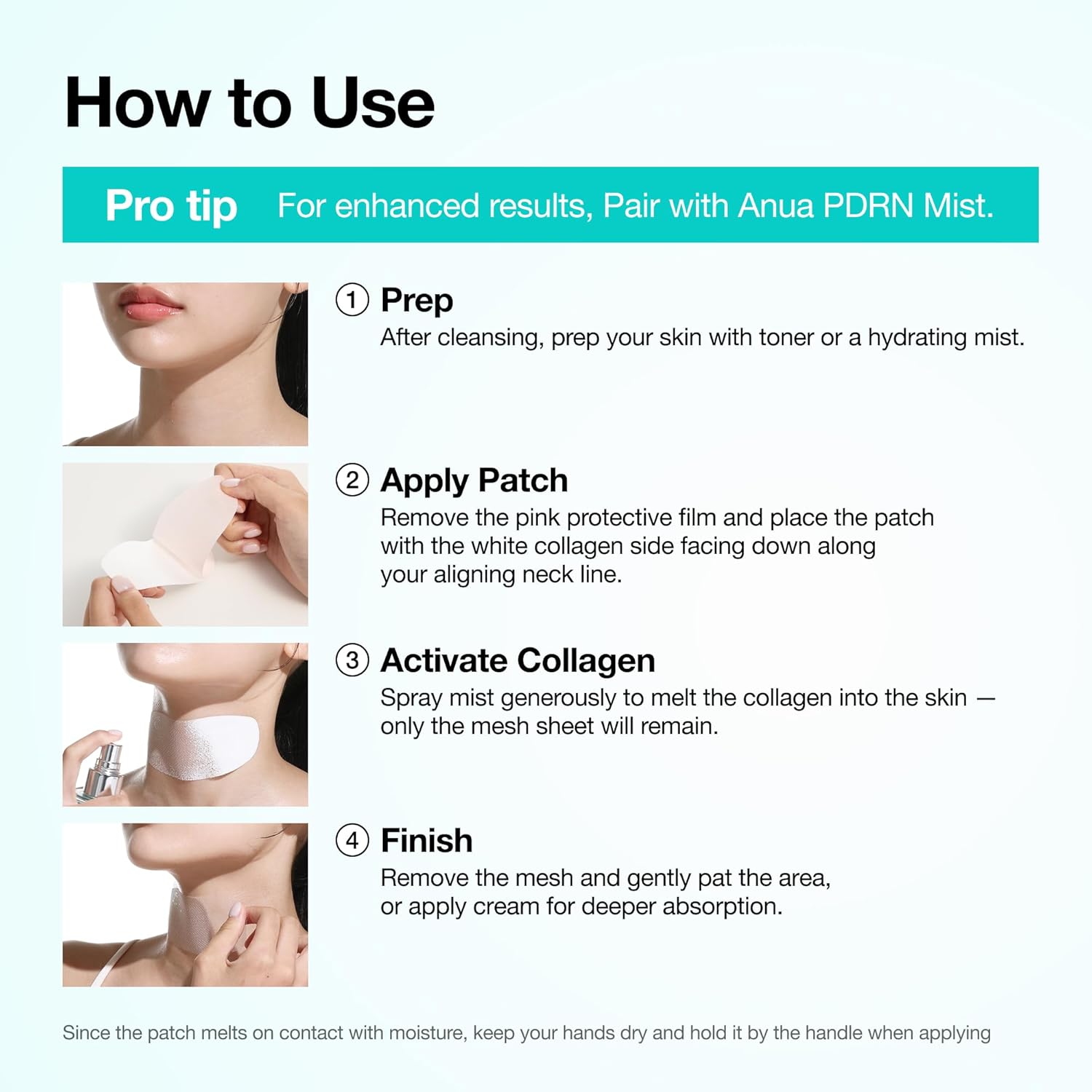 PDRN Collagen Melting Patch For Neck 1 Box (4 Patches)