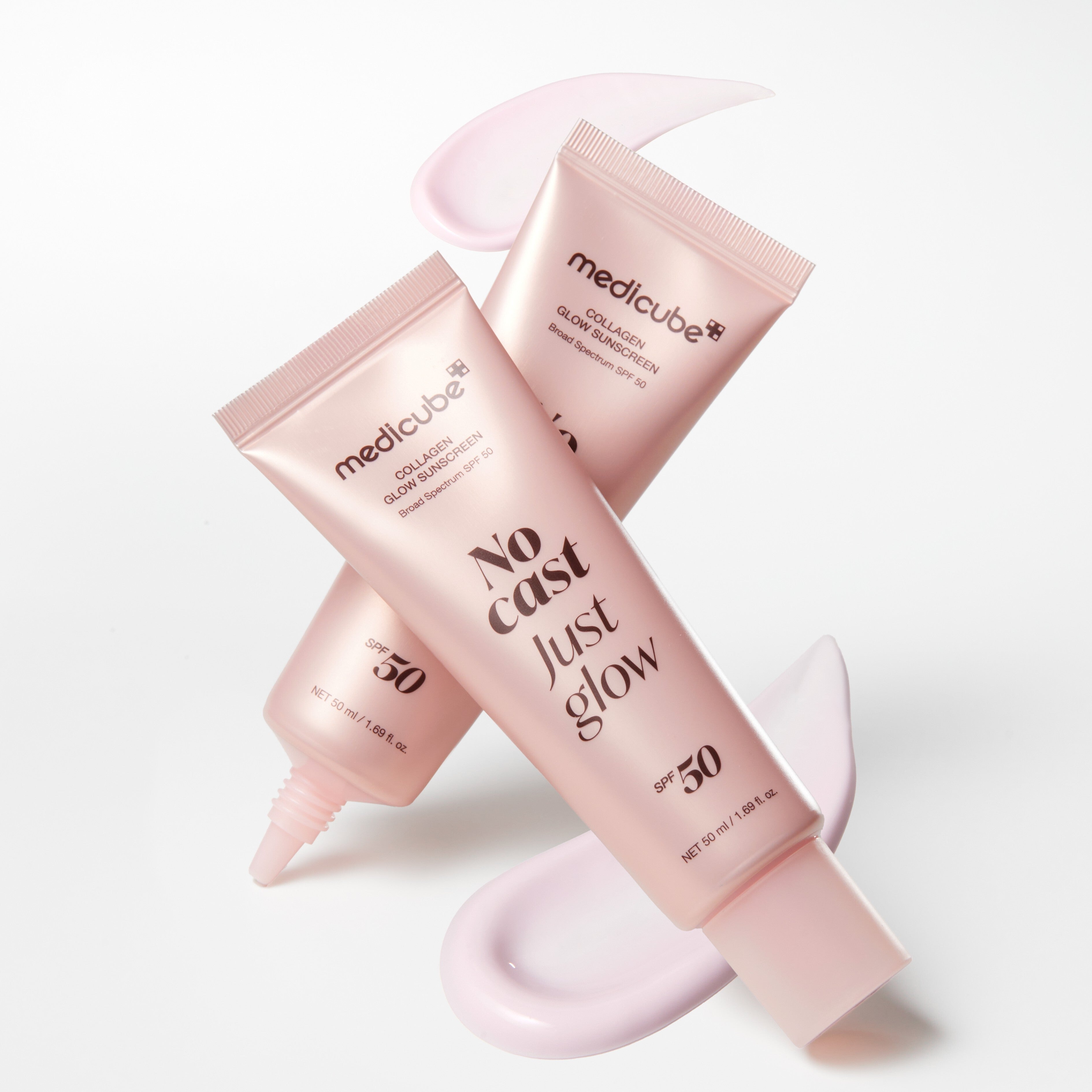 Medicube Collagen Glow Sunscreen SPF50+ PA++++ 50ml — Korean no white cast face sunscreen with collagen, cica and niacinamide Australia