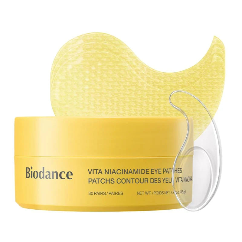 Biodance Vita Niacinamide Eye Patches 30 pairs — Korean retinol-free hydrogel eye patches with niacinamide and glutathione for dark circles and dullness Australia