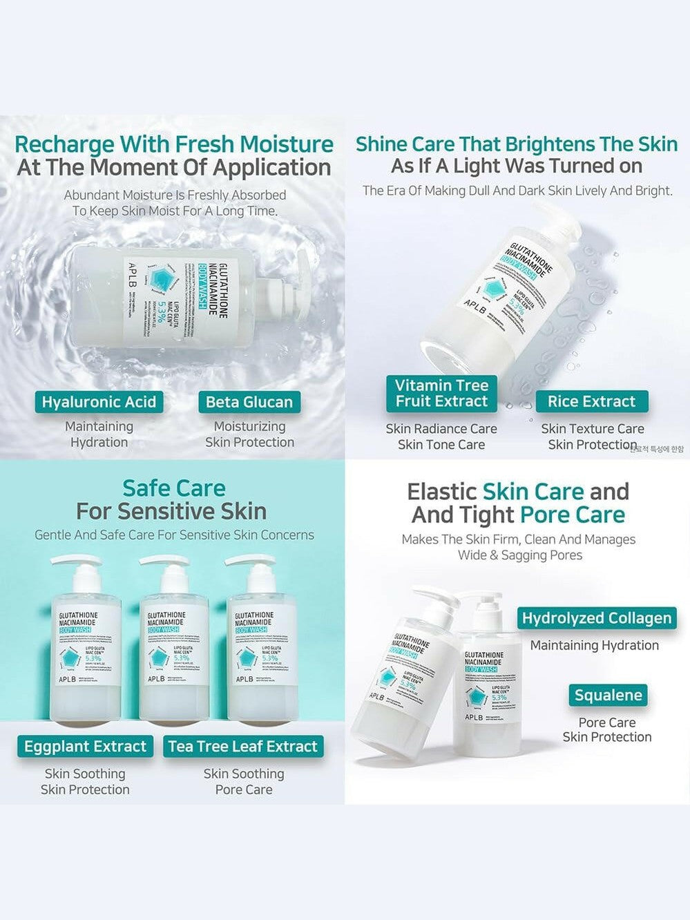 APLB Glutathione Niacinamide Body Wash