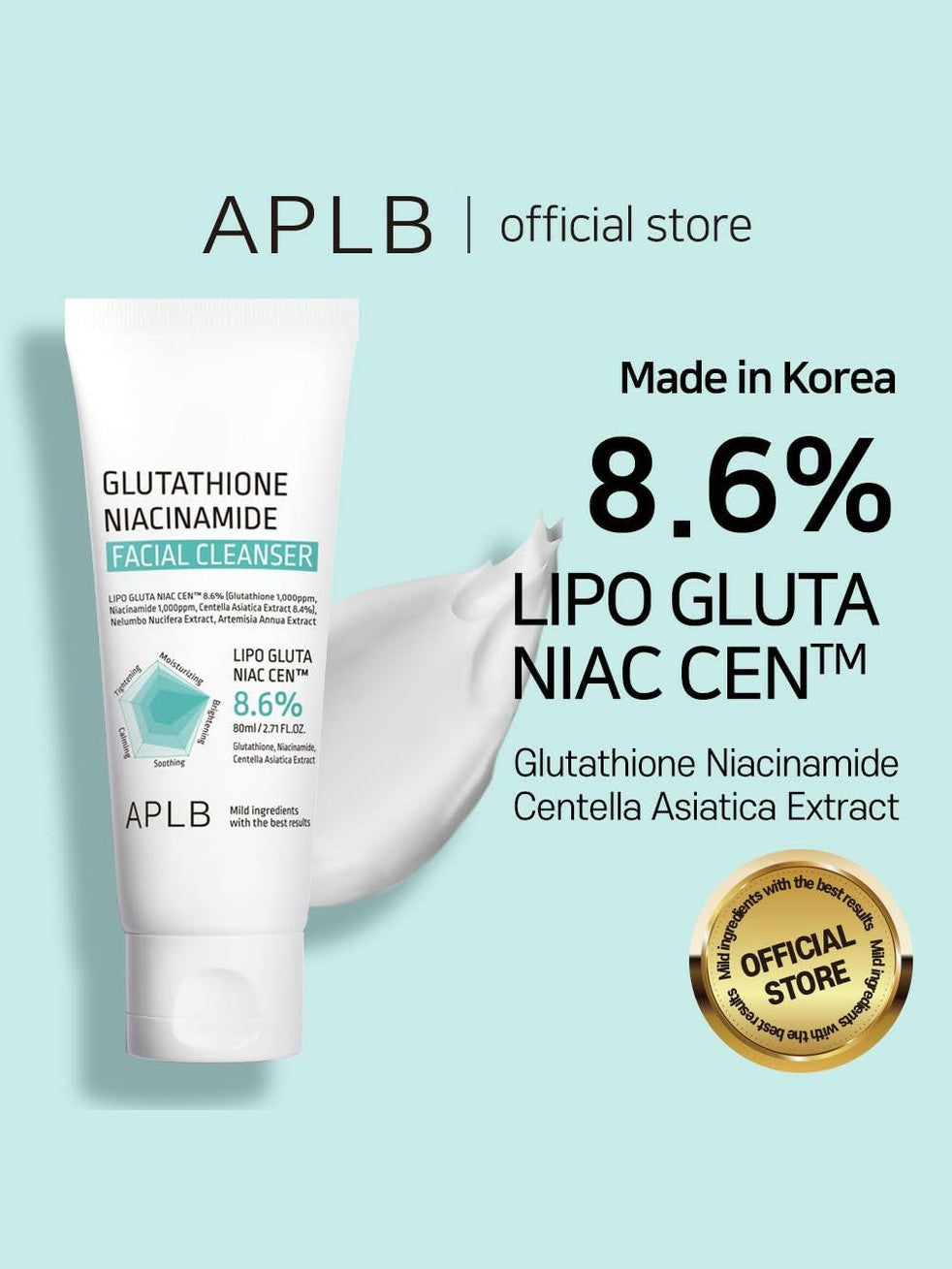 APLB Glutathione Niacinamide Facial Cleanser