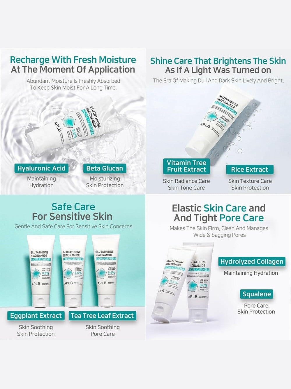 APLB Glutathione Niacinamide Facial Cleanser