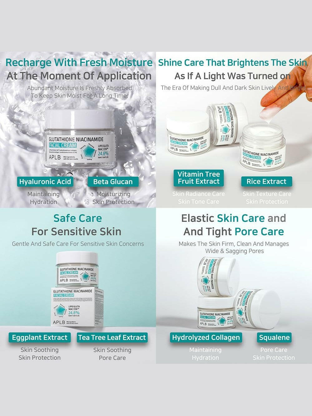 APLB Glutathione Niacinamide Facial Cream
