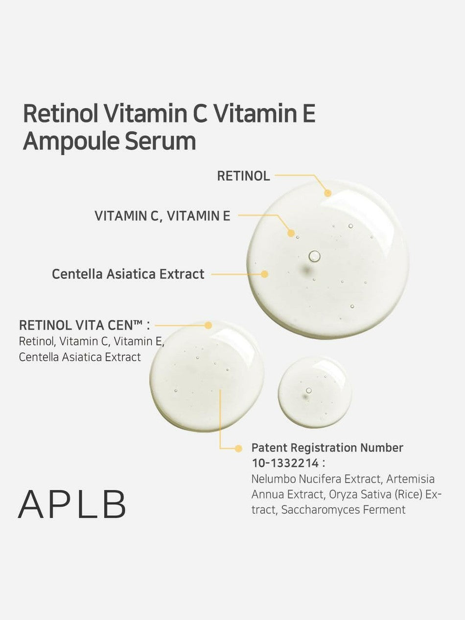 APLB Retinol Vitamin C Vitamin E Ampoule Serum
