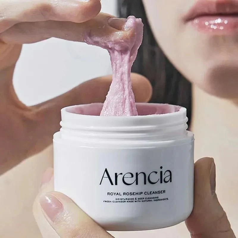Arencia Fresh Rosehip Rice Mochi Cleanser 120g, vegan Korean rosehip and rice cleanser for nourished, soft dry skin Australia
