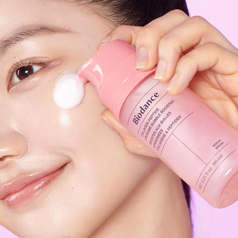 Biodance Collagen Peptide Liposome Bubble Booster 95ml — Korean micro-bubble collagen and peptide essence booster for firming and plumping Australia