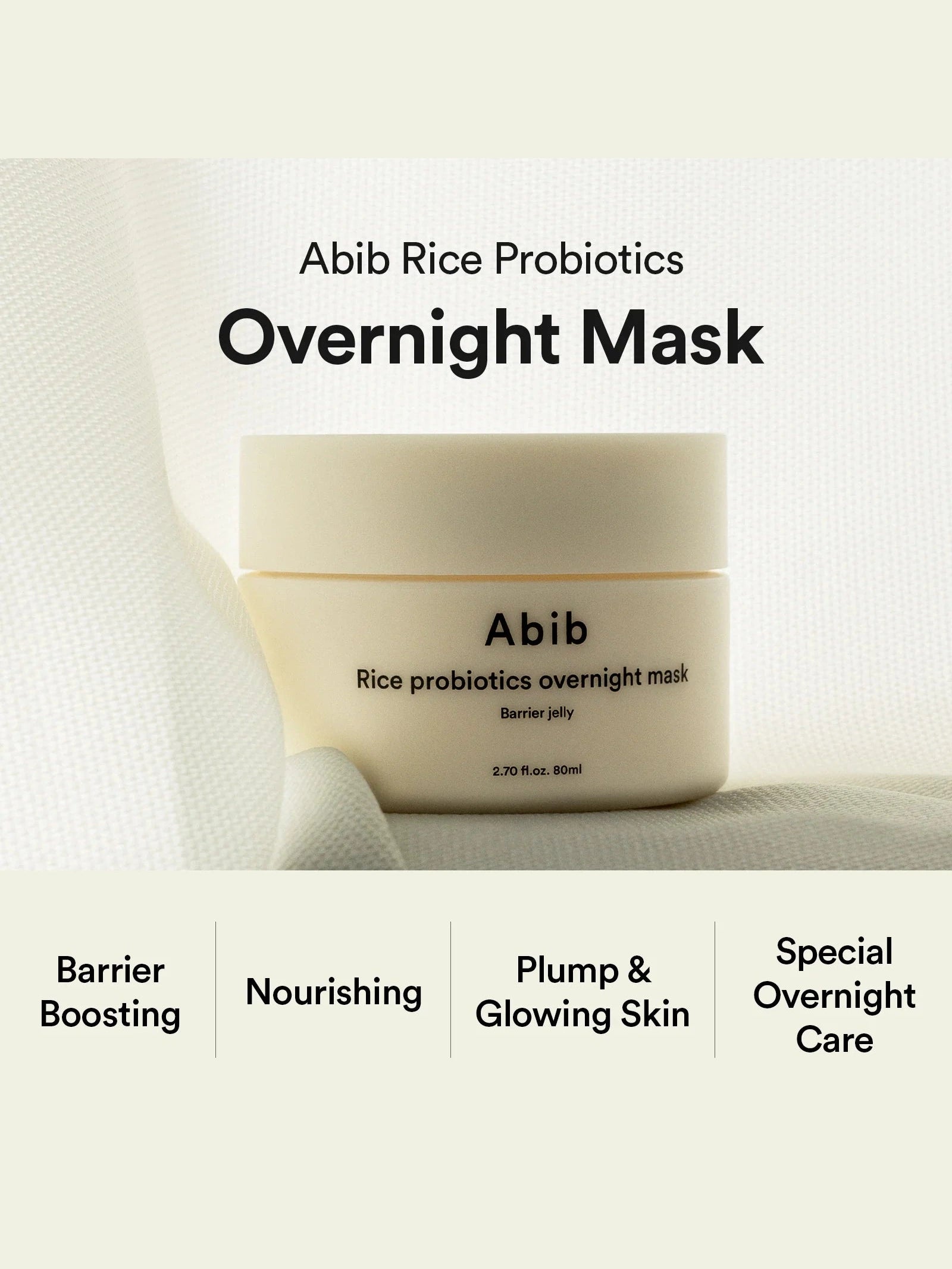 Abib Rice Probiotics Overnight Mask Barrier Jelly