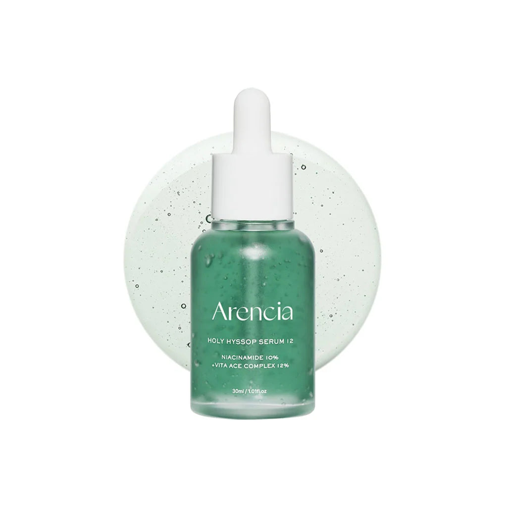 Arencia Holy Hyssop Serum 12 30ml, vegan Korean hyssop and vitamin serum for brightening and dark spots Australia