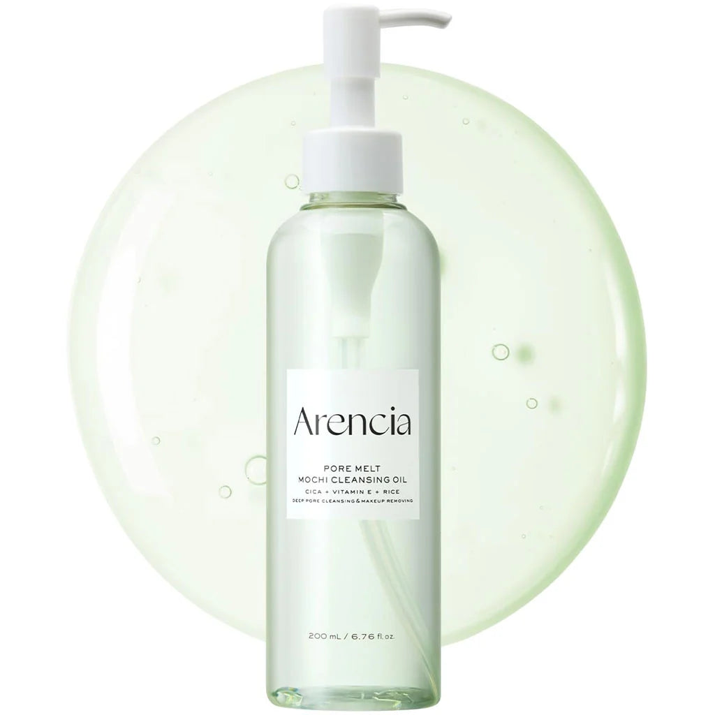 Arencia Pore Melt Mochi Cleansing Oil 200ml, vegan Korean rice and tea tree cleansing oil for melting away makeup Australia