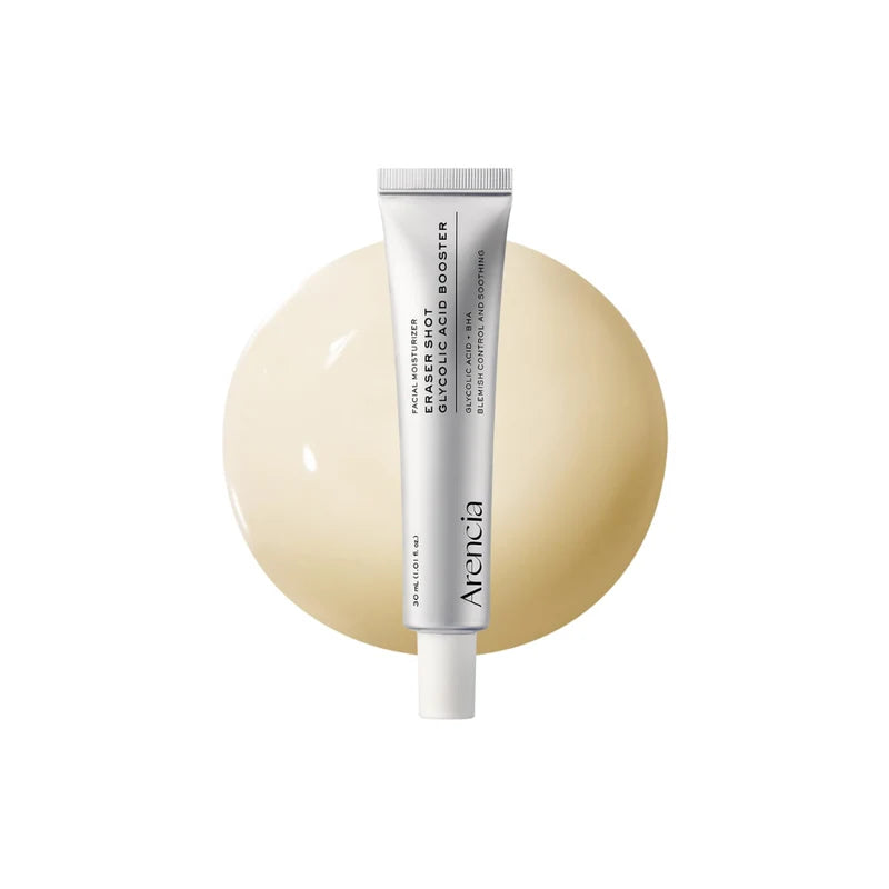 Arencia Eraser Shot Glycolic Acid Booster 30ml, vegan Korean multi-acid exfoliating booster for smoother, clearer skin Australia
