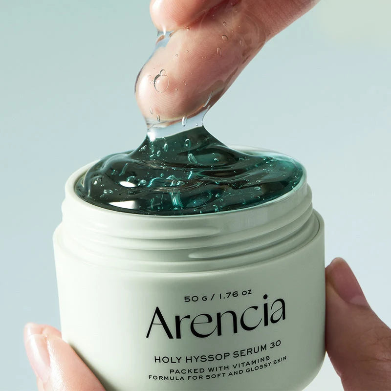 Arencia Holy Hyssop Serum 30 50g, vegan Korean hyssop and vitamin ACE serum for intense brightening and glow Australia
