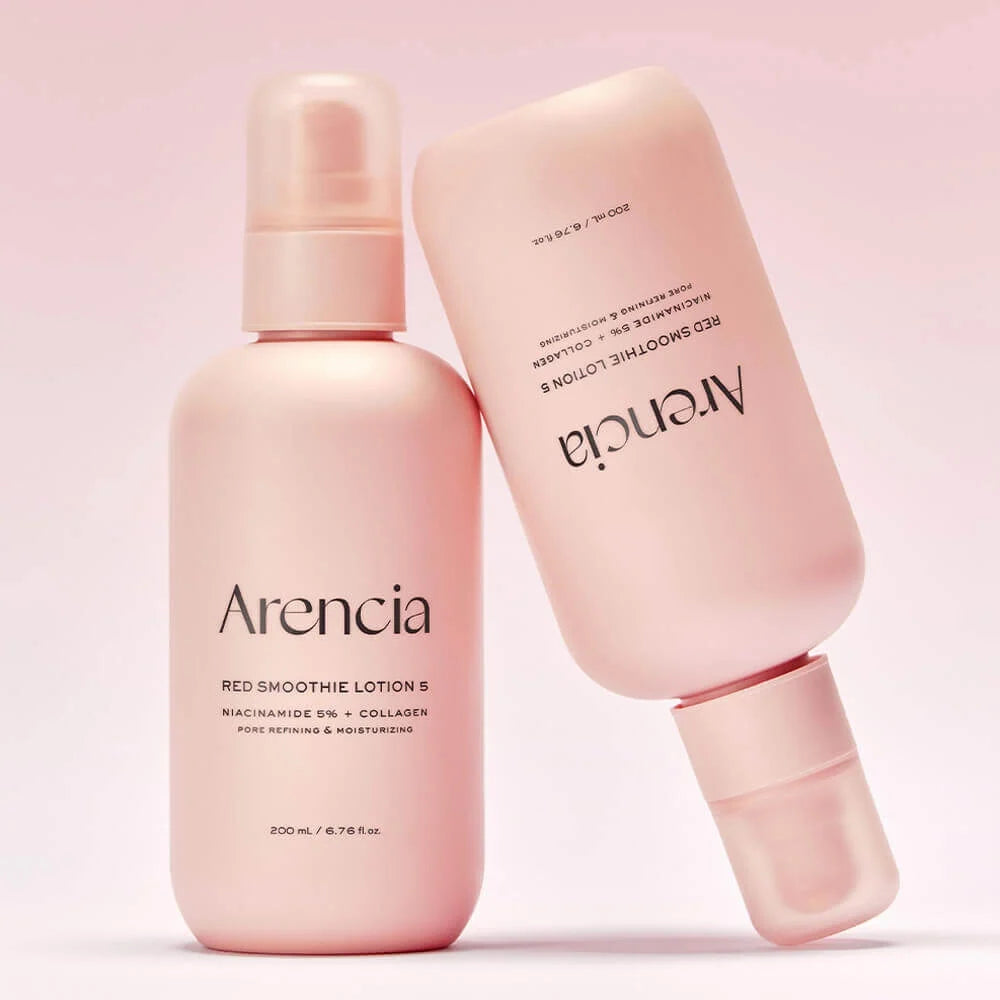 Arencia Red Smoothie Lotion 5 200ml, Korean 5% niacinamide and peptide lotion for smooth, bouncy, balanced skin Australia