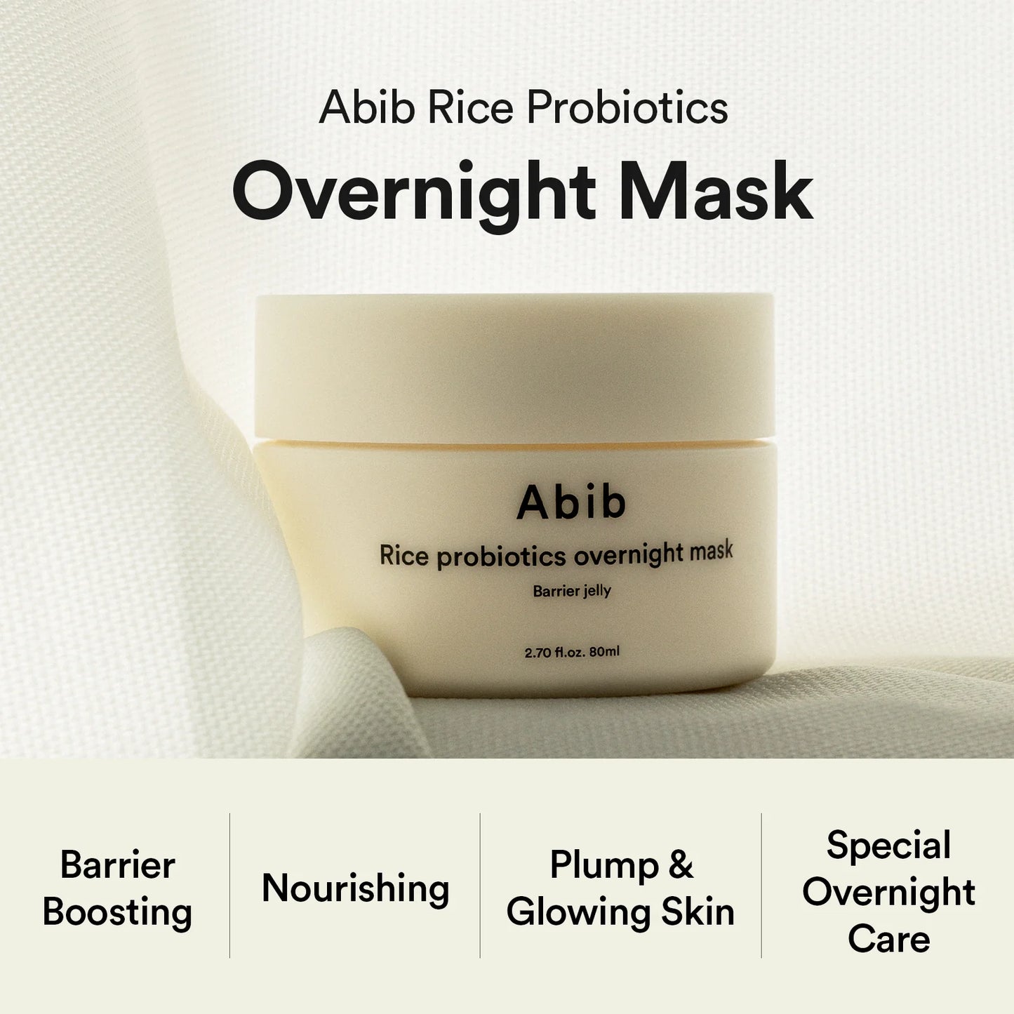 Abib Rice Probiotics Overnight Mask Barrier Jelly