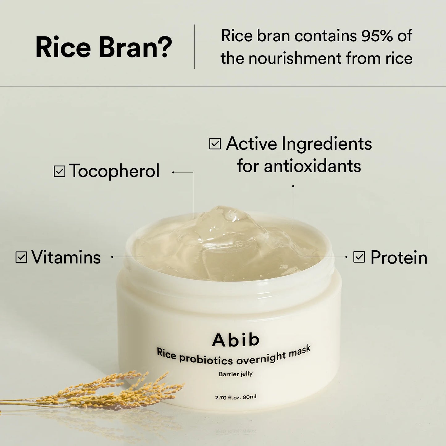 Abib Rice Probiotics Overnight Mask Barrier Jelly