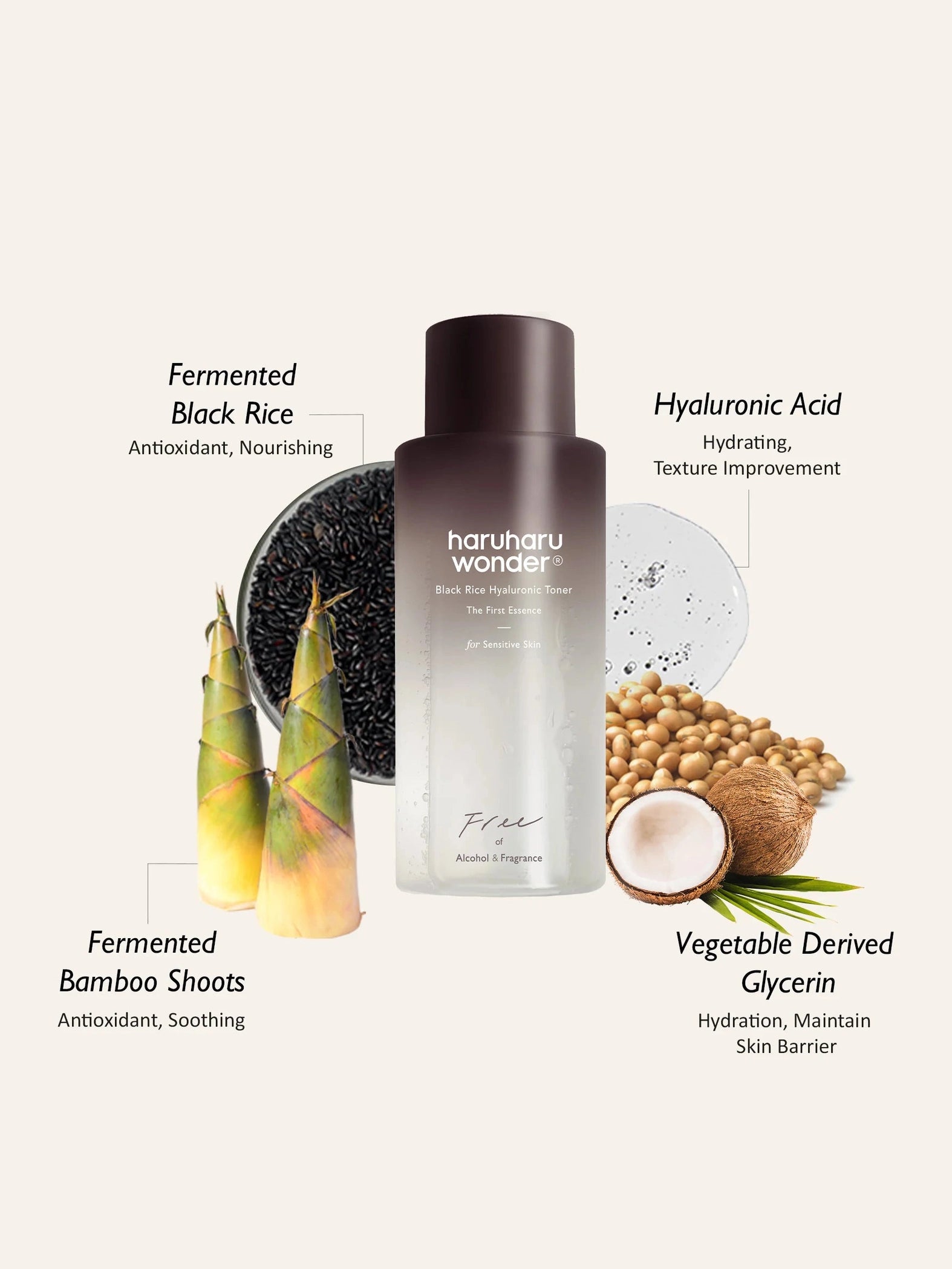 Black Rice Hyaluronic Toner Free from Alcohol & Fragrance