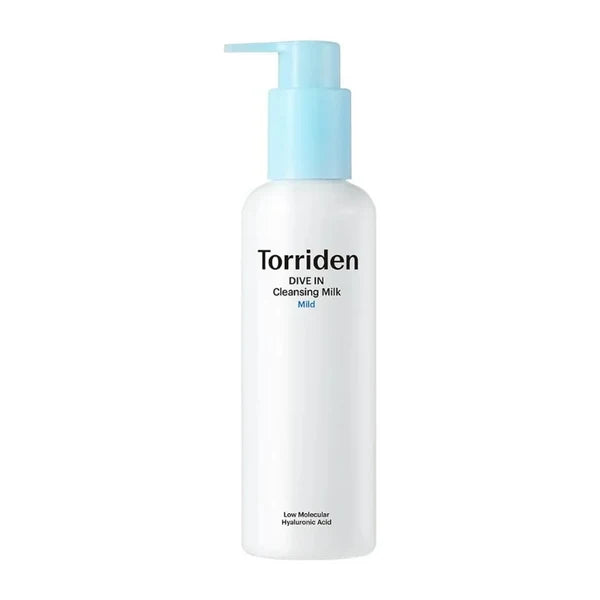 Torriden DIVE-IN Cleansing Milk 200ml, vegan Korean hyaluronic acid milk cleanser and makeup remover for soft, hydrated skin Australia