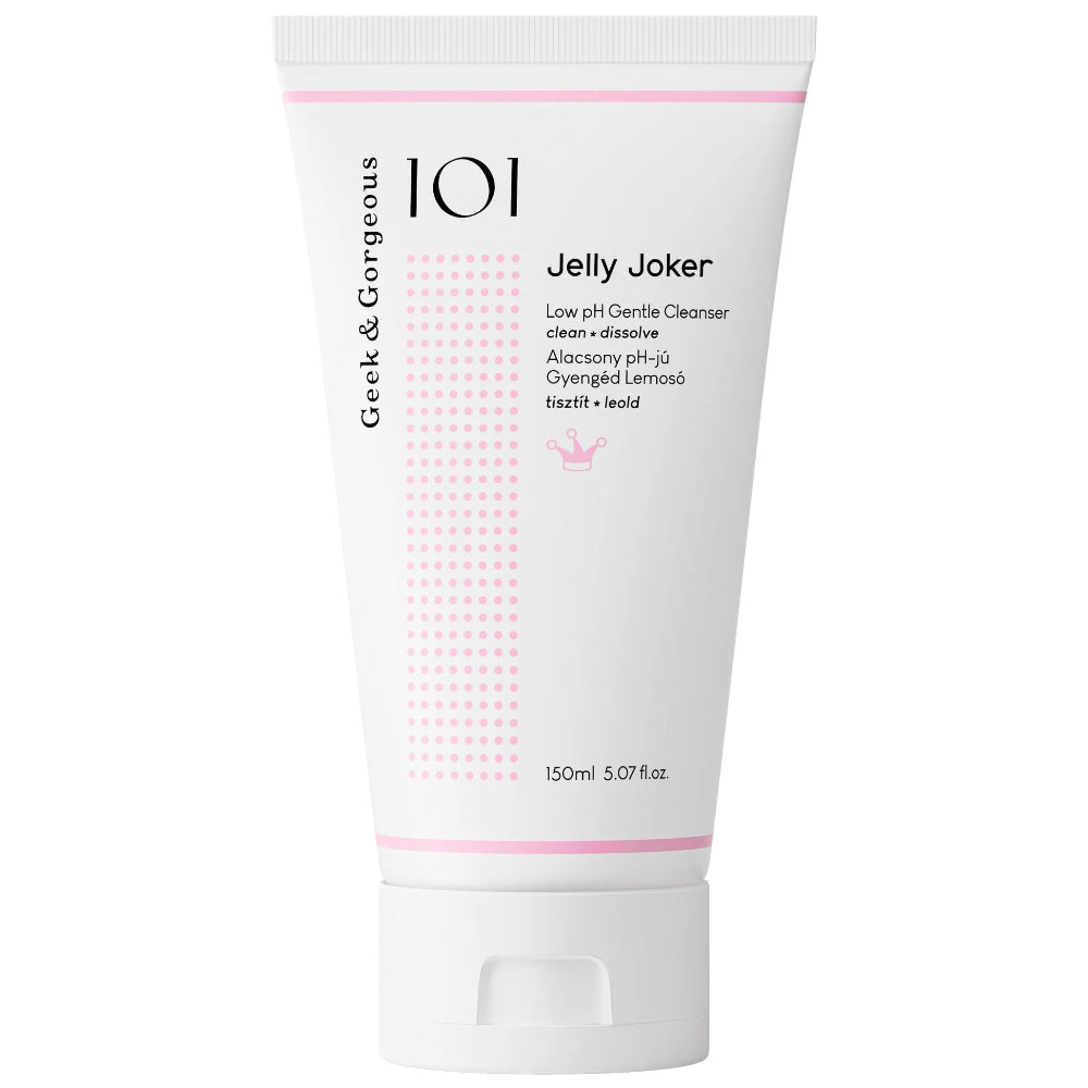 Geek & Gorgeous Jelly Joker Low pH Gentle Cleanser 150ml — vegan fragrance-free non-foaming gel cleanser for sensitive skin Australia