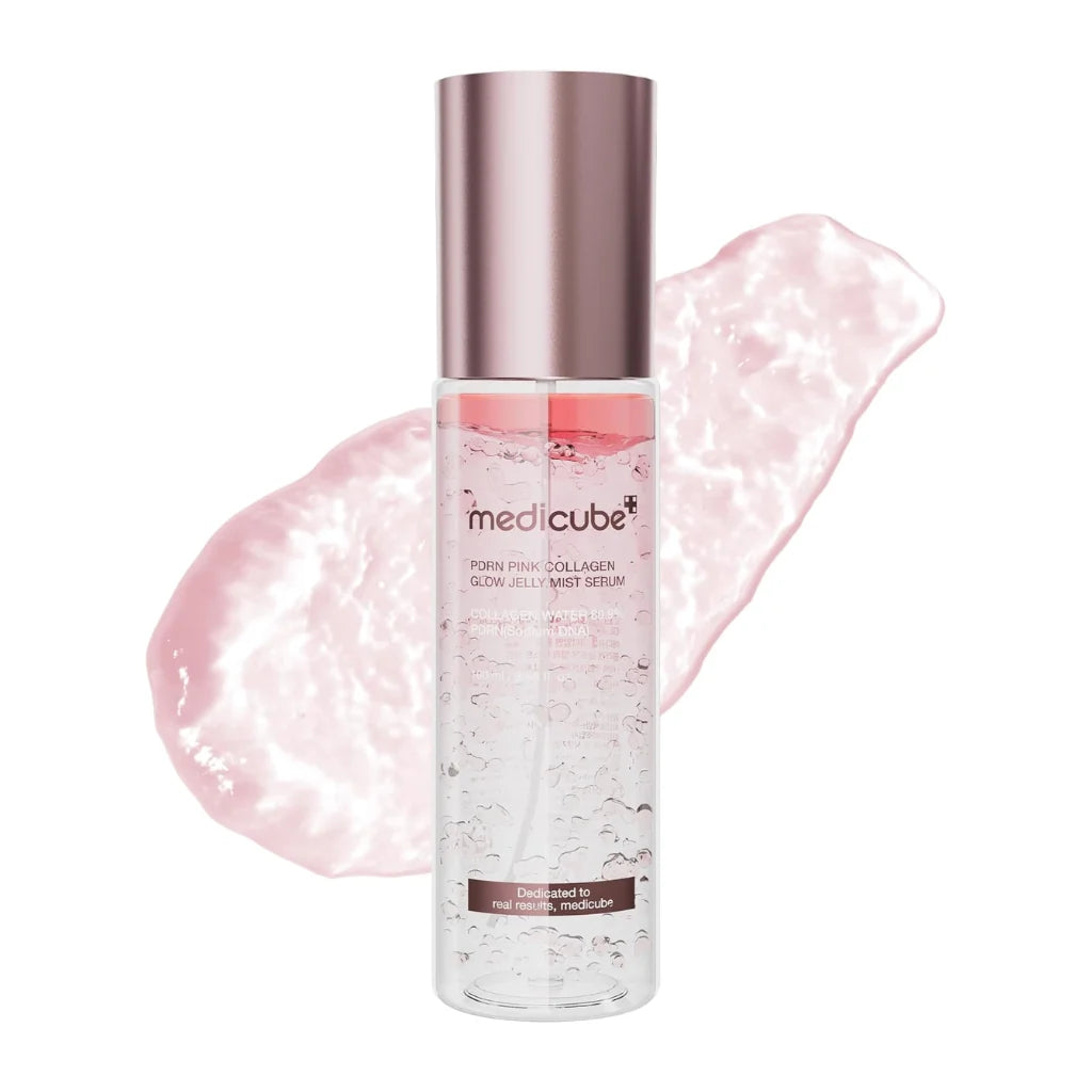 Medicube PDRN Pink Collagen Glow Jelly Mist Serum 100ml — Korean salmon DNA PDRN collagen glutathione hydrating glow face mist Australia