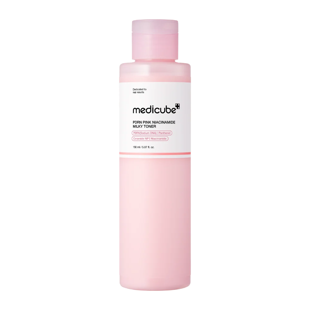 Medicube PDRN Pink Niacinamide Milky Toner 150ml — Korean salmon DNA PDRN niacinamide ceramide hydrating milky toner Australia