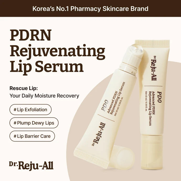 Dr.Reju-All Advanced PDRN Rejuvenating Lip Serum 10ml — Korean glossy salmon PDRN lip treatment for soft smooth lips Australia