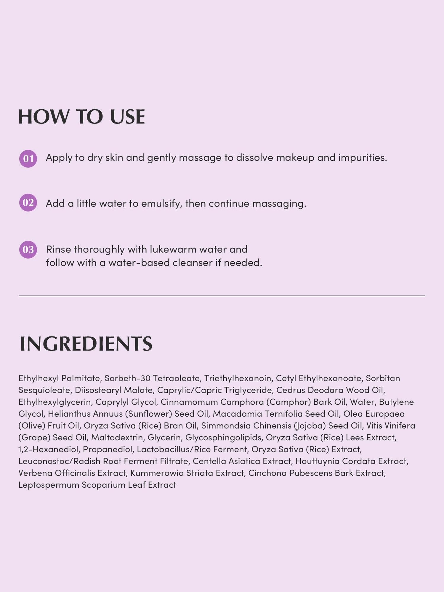 Purple Rice Pore Smoothing Cleansing Oil