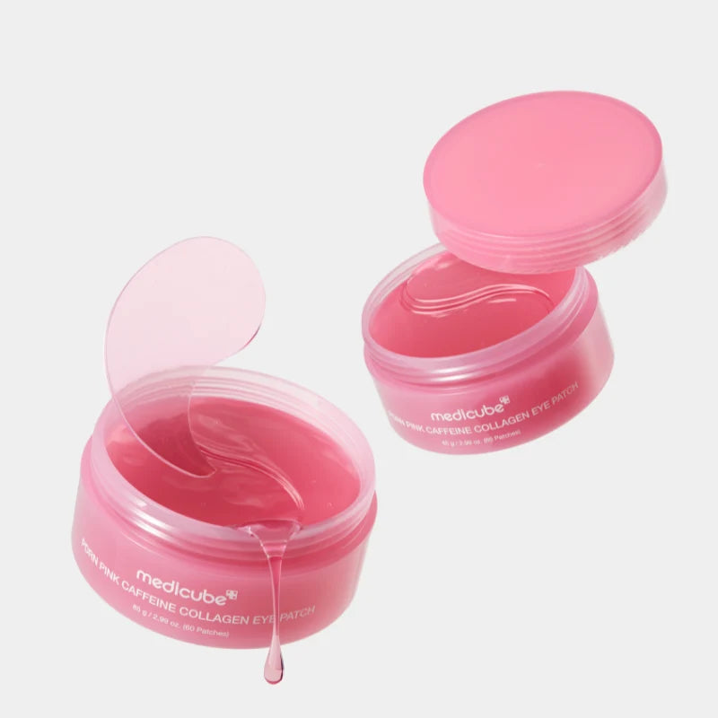 Medicube PDRN Pink Caffeine Collagen Eye Patch 60 patches — Korean hydrogel under eye patches with caffeine, collagen and PDRN for dark circles and puffiness Australia