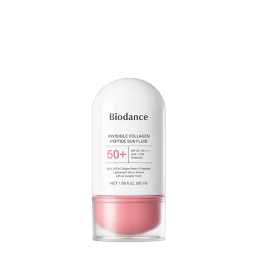 Biodance Invisible Collagen Peptide Sun Fluid SPF50+ PA++++ 50ml — Korean lightweight no white cast firming sunscreen with collagen and peptides Australia