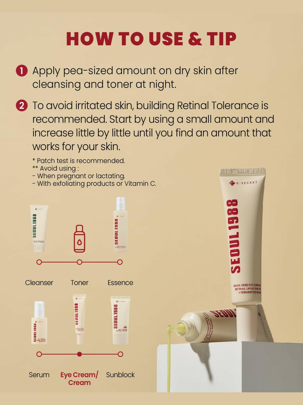 SEOUL 1988 Eye Cream : Retinal Liposome 4% + Fermented Bean