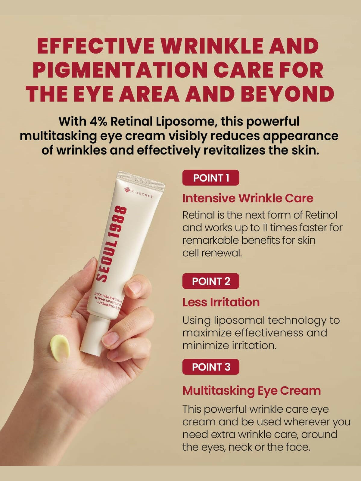 SEOUL 1988 Eye Cream : Retinal Liposome 4% + Fermented Bean