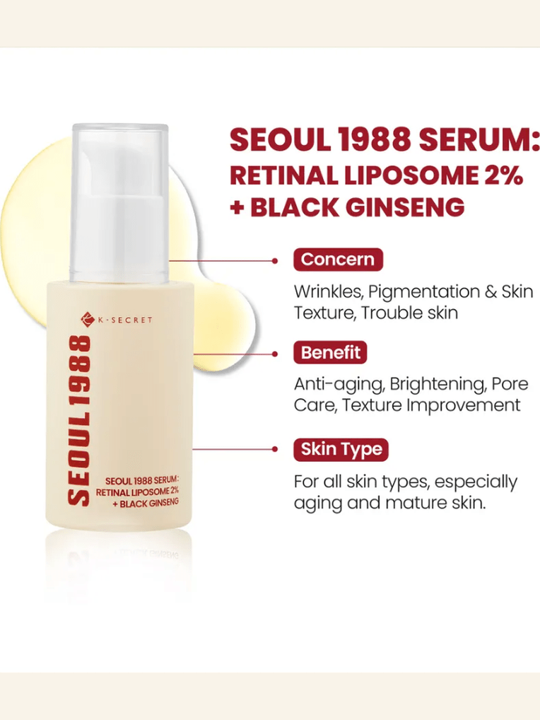 SEOUL 1988 Serum : Retinal Liposome 2% + Black Ginseng