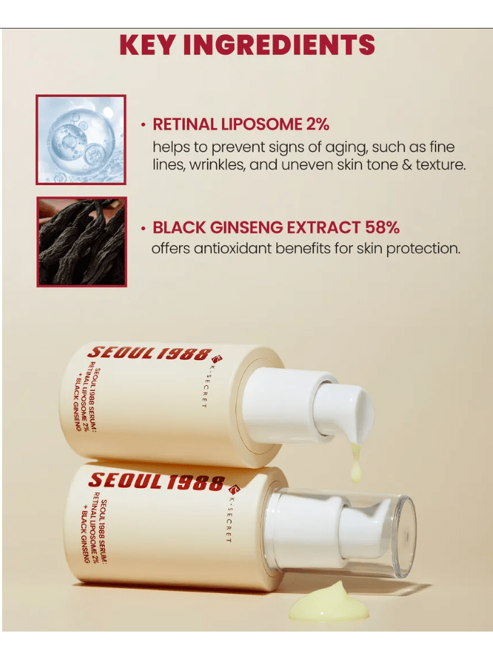 SEOUL 1988 Serum : Retinal Liposome 2% + Black Ginseng
