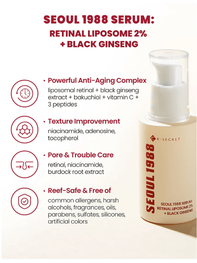 SEOUL 1988 Serum : Retinal Liposome 2% + Black Ginseng