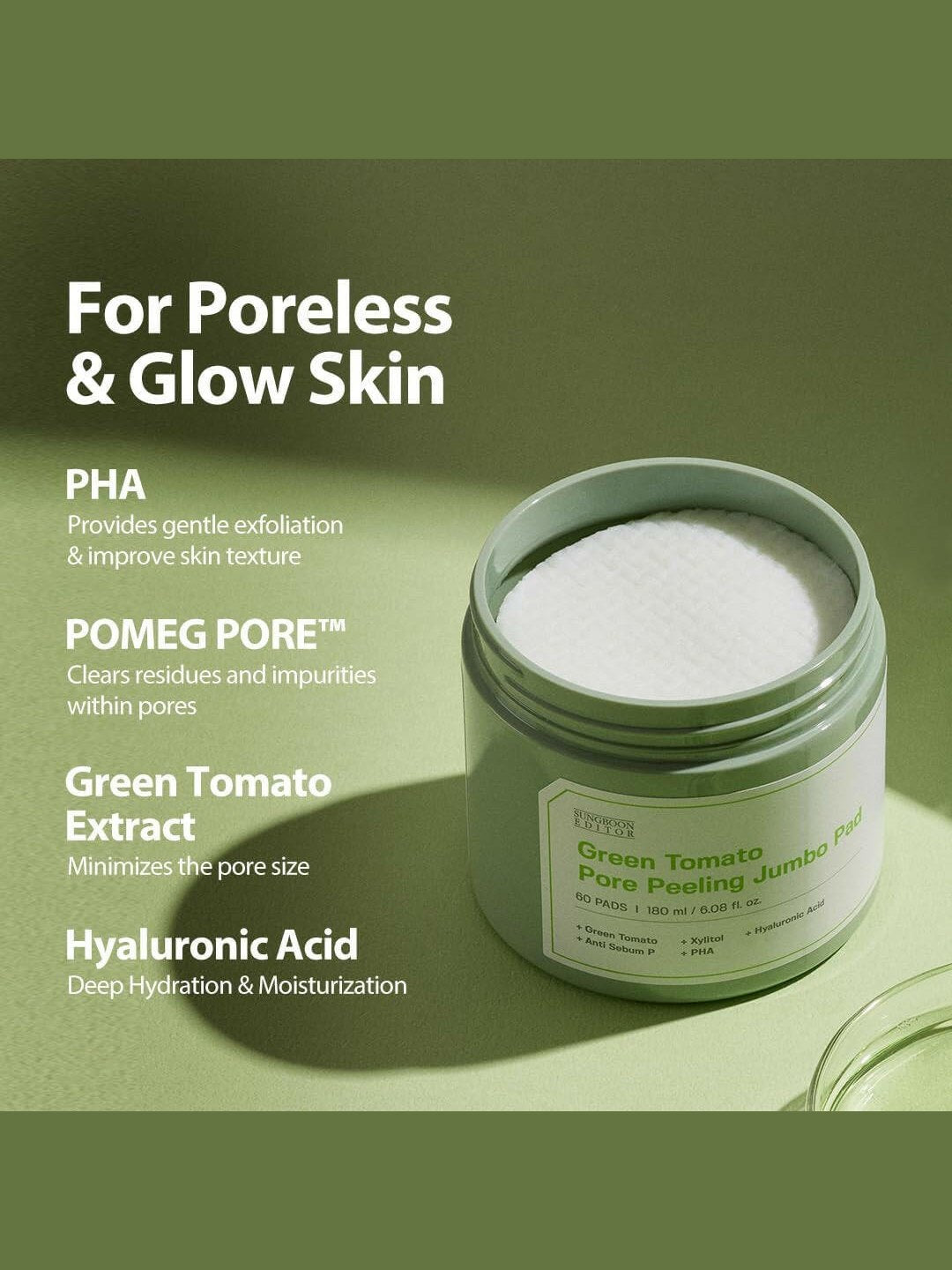 SUNGBOON EDITOR - Green Tomato Pore Peeling Jumbo Pad