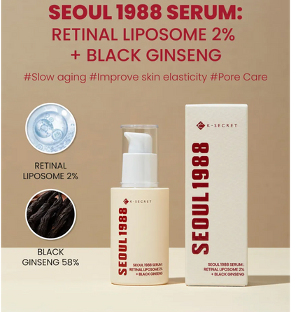 KSECRET - SEOUL 1988 Serum : Retinal Liposome 2% + Black Ginseng