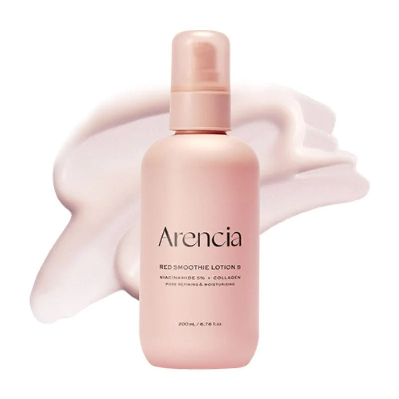 Arencia Red Smoothie Lotion 5 200ml, Korean 5% niacinamide and peptide lotion for smooth, bouncy, balanced skin Australia