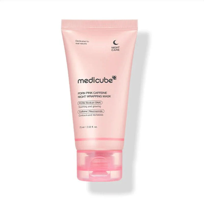 Medicube PDRN Pink Caffeine Night Wrapping Mask 75ml — Korean overnight sleeping mask with salmon DNA PDRN, caffeine and collagen Australia