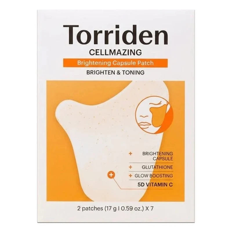 Torriden CELLMAZING Brightening Capsule Patch, vegan Korean vitamin C and glutathione eye and cheek patch that brightens dullness and evens tone Australia