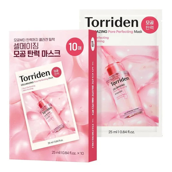 Torriden CELLMAZING Pore Perfecting Mask, Korean collagen and peptide sheet mask that firms, hydrates and refines the look of enlarged pores Australia